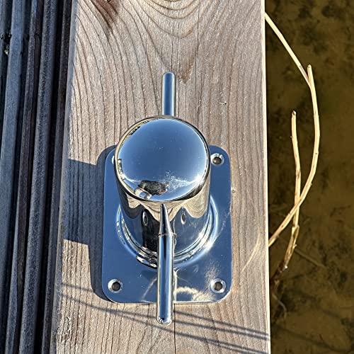Fantic26 Boot Edelstahl Leinen Festmacher Kreuz Poller 120mm Edelstahl Rostfrei Marine Anlege Stegpoller für Motorboote I Tender I Schaluppe I Sloep I Schlauchboote