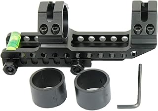 West Lake 30mm Offset Cantilever Dual Ring Scope Mount Fits 1 inch Scopes with Ring Reducers - West Lake