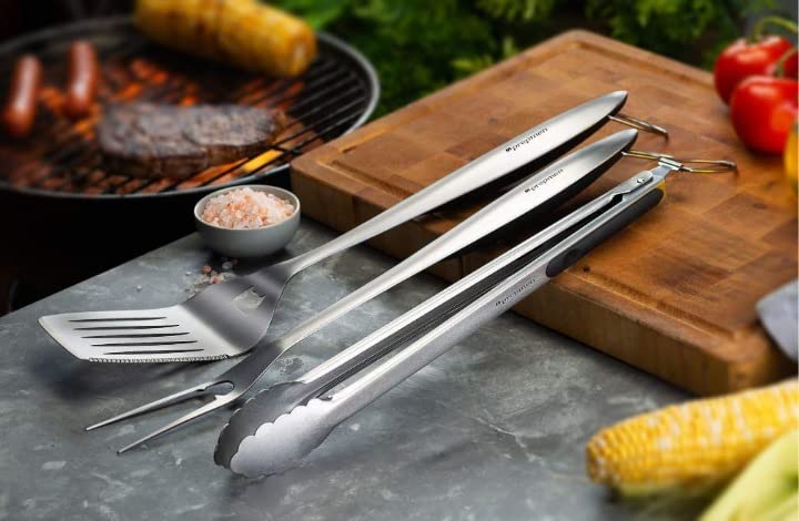 Set de utensilios para parrilla de 3 piezas miniatura 2
