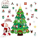 🎄JUEGOS DIVERTIDOS PARA NIÑOS: el kit de árbol de Navidad DIY puede cultivar la habilidad artesanal de los niños, estimular la creatividad y el pensamiento, solo necesita colgarlo en cualquier lugar, puede comenzar a vestirse para el árbol de Navidad