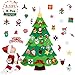 Albero di Natale in feltro,Aitsite Albero Natale per bambini fai da te da 3.1 piedi con ornamenti 26 PCS,Decorazioni natalizie per regali Natale Decorazioni da appendere a parete per porta di casa