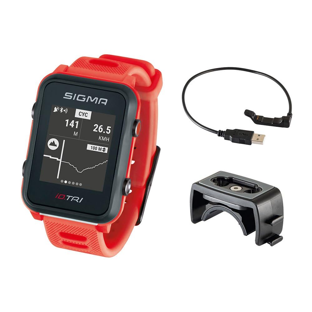 Sigma Sport iD.TRI GPS Triathlon-Uhr mit Trainings- und Wettkampffeatures,  Navigation, Smart Notifications, leicht und wasserdicht, inkl. ...