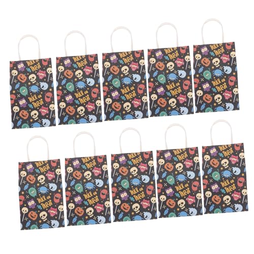 FOMIYES 10 Piezas Bolsa de papel de de Halloween bolsa de dulces de fiesta Bolsa de festivo fiesta halloween chucherias bags bolsa de bolsas de fiesta