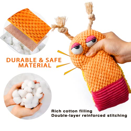 Felyong Dog Enrichment Toys - Dog Squeaky Puzzle Crinkle Rope Chew Plush Snuffle Toys Durable Stuffed Treat Dispensing Toys For Boredom Dogs,Dog Toys For Medium Small Large Dog Puppy,Snail Snake 2-In-1 thumb #3