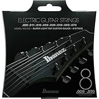 8 String for Electric Guitar String gauges: .009 .011 .016/////.026.036 .046/.070 .052 Material: Nickel Wound Box contents: 1 x IEGS82 Electric Guitar Strings Set