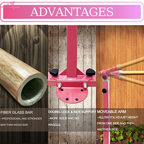 Jc-Athletics Gymnastic Kip Bar,Kids Girls Junior Ages 3-15,3' To 5' Adjustable Height,Home Gym Equipment,Home Training,1-4 Levels,260Lbs Weight Capacity thumb #1