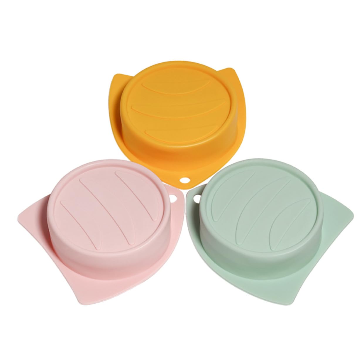 Ciieeo Pet Can Cover Set 3 Pieces Silicone Dog Cat Food Lid Reusable Airtight Lid for Canned Dog Practical for Pet Feeding