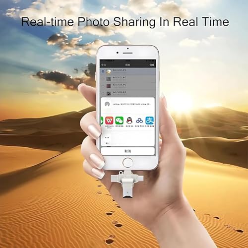 Image of WeFly 4 in 1 Flash Drive with Light-ning, Micro USB, USB A, Type-C Interface Mini Hangable PenDrive for iOS & Android Compatible with iPhone, iPad, Android, PC and More Devices