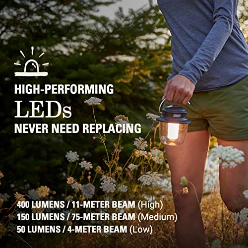 Coleman Classic Rechargeable 800L LED Lantern, Impact & Water-Resistant Lantern with Carabiner Handle & Charging Ports, Great for Camping, Power Outage, Emergencies, & More - image 4