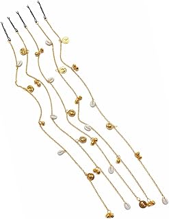 Gold Hair Chain Accessories for Women | Coin Charm, Ghungroo & Cowrie Shell Hair Jewelry | Boho Bridal Hair Accessory Price In India