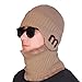 Livwellia Winter Windproof Warm Neck-Protecting Knitted Hat Solid Color Casual Ear-Covering Cold-Resistant Hat-3