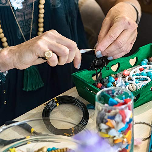 Lemeso Bonsai Wire Set Anodized Aluminum Wire For Bonsai Tree Garden Craft Supplies In 3 Sizes - 1Mm/1.5Mm/2Mm Gauge(118 Ft Total, Black) #TOP7