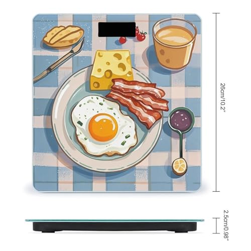 Báscula digital para baño con vidrio templado y pantalla LCD miniatura 2