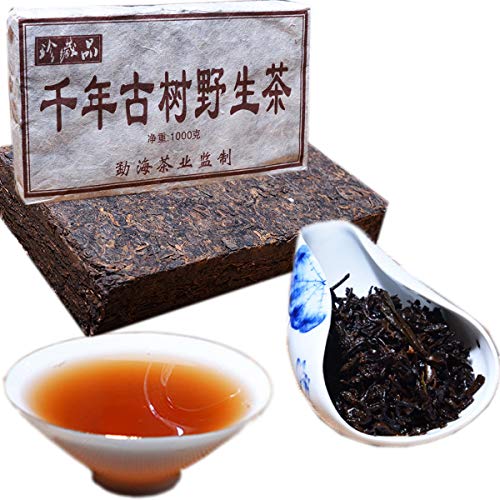 Ladrillo de té Pu erh cocido 1000g Té Puerh maduro Árboles de miles de años Salud