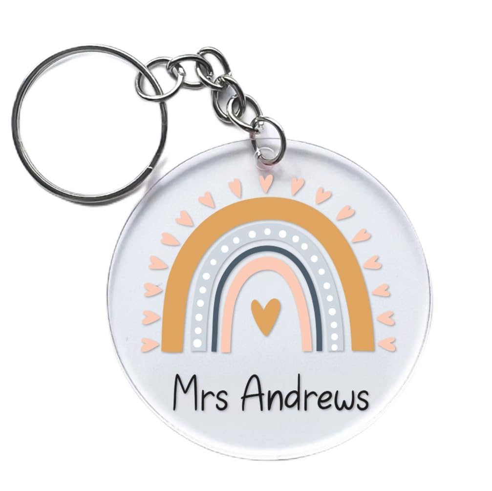 Star Online Teaching Assistant Keyring Gifts For Women Custom Acrylic Keychain Nursery Keyworker Presents