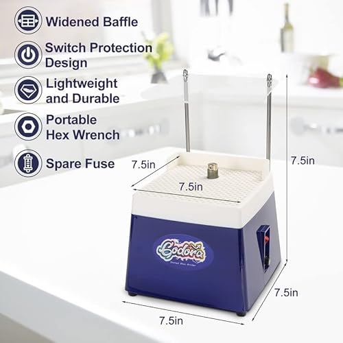 Godora Stained Glass Grinder, Mini Stained Glass Kit With 5/8" & 1" Grinder Bits, Widely Used For Glass Processing Arts And Decoration #TOP2