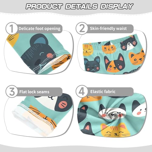 Cat and Dog Girls Leggings,Workout Leggings for Girls Toddler Athletic Legging Size for 3-10T3