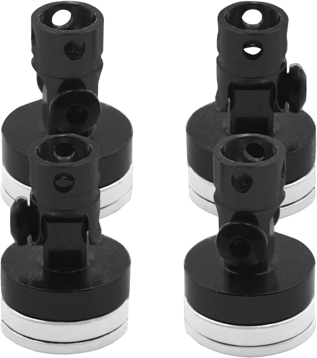 ShareGoo 4PCS RC Magnetic Body Post,Alloy Magnetic Stealth Invisible Body Shell Mount Column Compatible with HSP Redcat Himoto Traxxas SCX10 4WD 1/10 RC Car (Black)