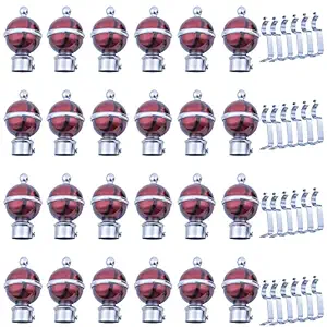 Jay Khodiyar Stainless Steel Curtain Bracket Set of 12 (24 Piece) Curtain finials/Curtain Accessories/Curtain Fittings Curtain Bracket