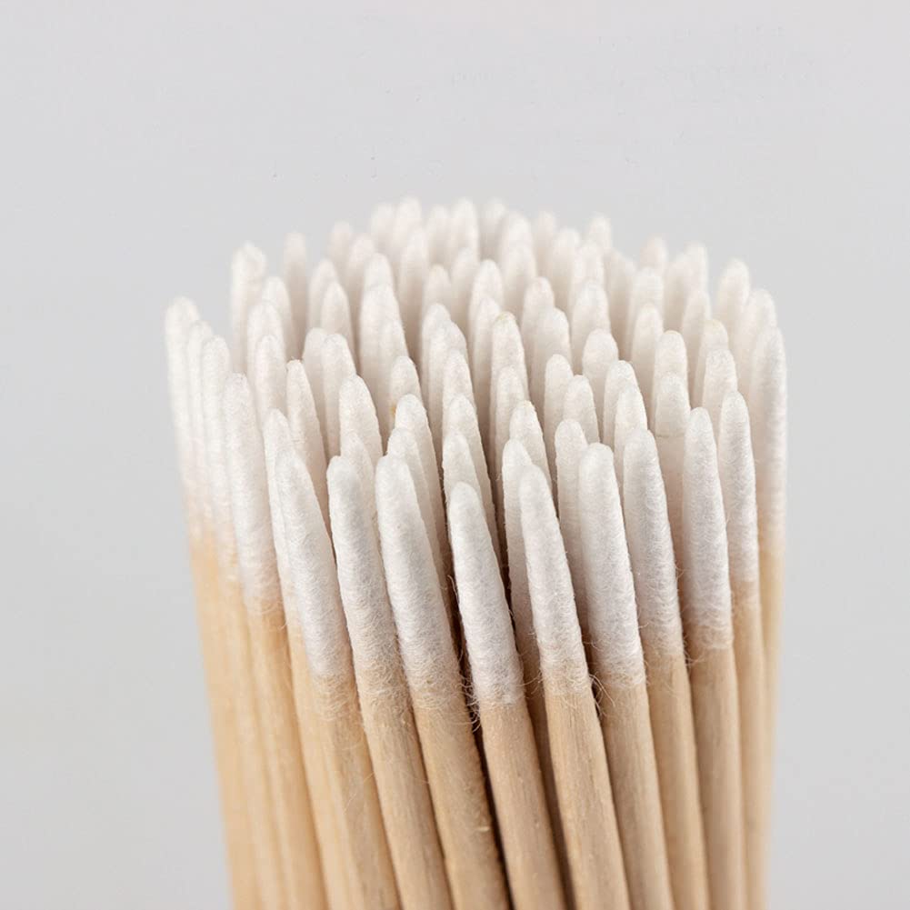 400pcs Microblading Cotton Swab with Wood Handle Small Pointed Tip Head for Eyebrow Tattoo Beauty Make-up Color Nail Seam Dedicated Dirty Picking Sticks - Image 4