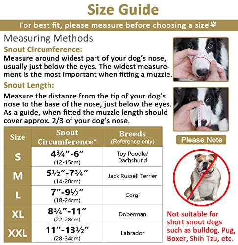 Dog Muzzle, Reflective Soft Muzzle For Small Medium Large Dogs Corgi Beagle And Golden Retriever, Adjustable Muzzle With Velcro For Biting Chewing #TOP2