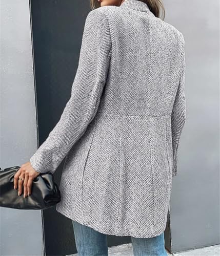 Women's Casual Open Front Coat Long Sleeve Lightweight Jacket With Pockets Simple Outerwear4