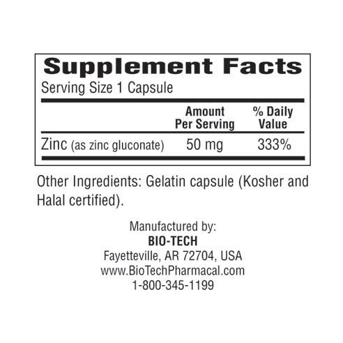 Miniatura 2 de Zn-50 Gluconato de Zinc 50 mg 100 cápsulas