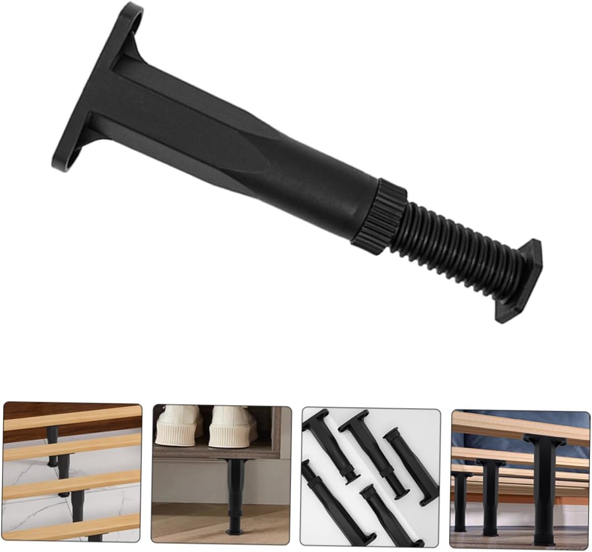 4Pcs Adjustable Bed Frame Support Legs Bed Replacement Parts Height Extenders Bed Slats Sofa Cabinet Heavy Duty Furniture Support