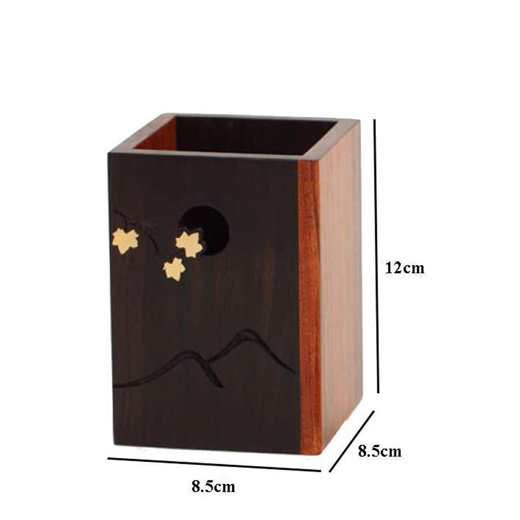 Porta pennelli per Trucco, portapenne da scrivania in Legno Naturale, organizzatore per matite, Supporto per matite da Tavolo, Semplice Regalo di Compleanno