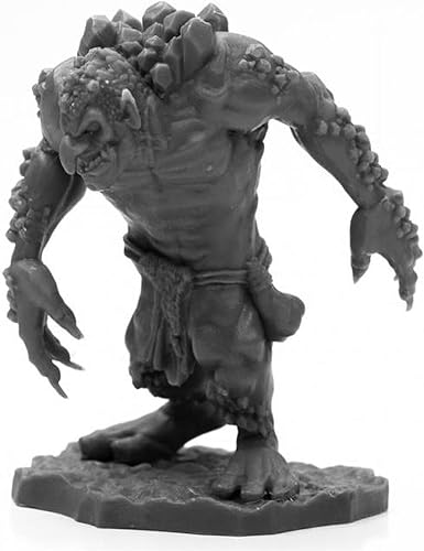 Reaper Miniatures Rock Troll #44002 Bones - Mini figura de plástico negro sin pintar