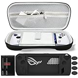 leepiya Carrying Case for Asus Rog Ally Handheld Case with Soft Silicone Protective Case 2 Screen Cleaning Kit for Asus Ally Travel Case Large Space Hard Shell Bag with Pocket for Accessories