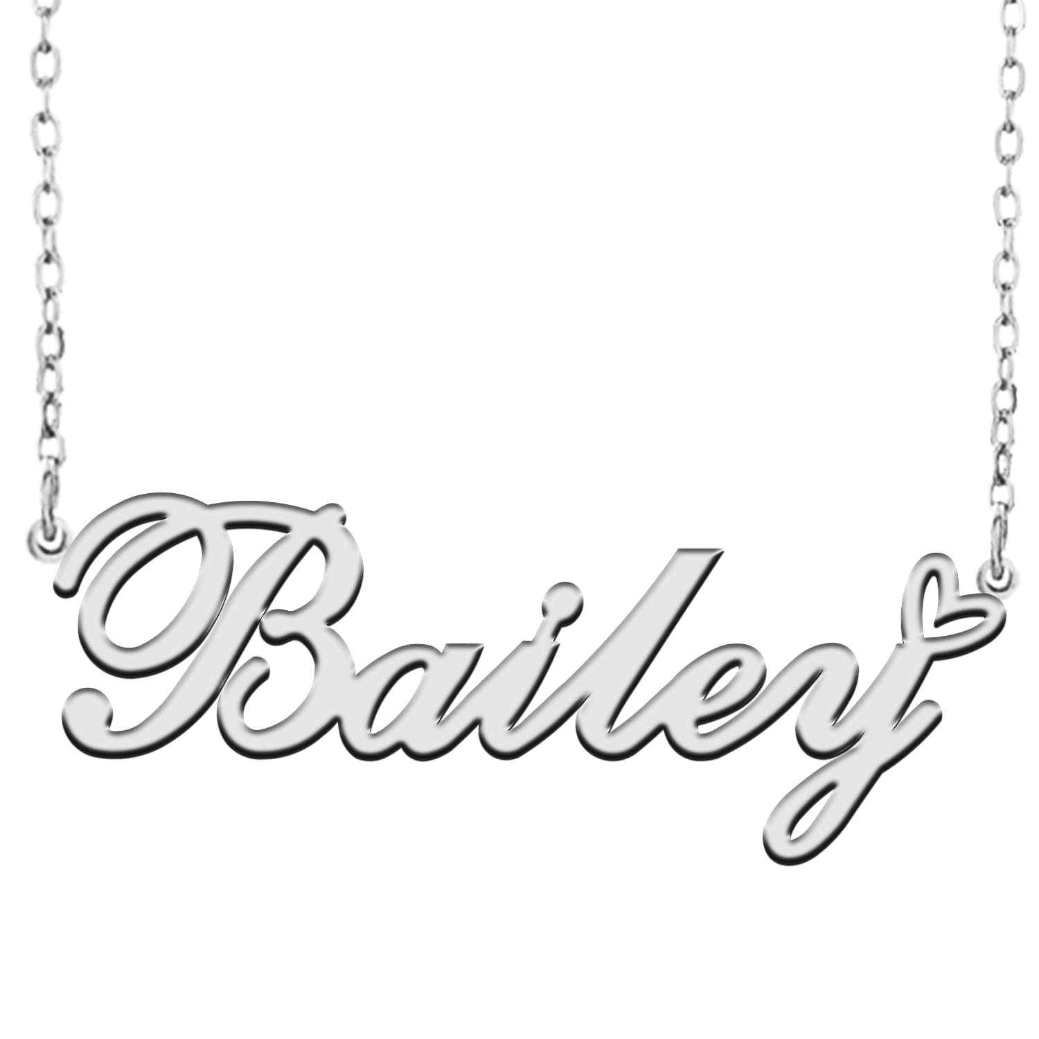 RONKAHSHOWCustom Name Necklace Customized Personalized Pendant Name Necklace with Heart Name Necklace for Women Best Gift for Girl Birthday Mother’Day Christmas Wedding