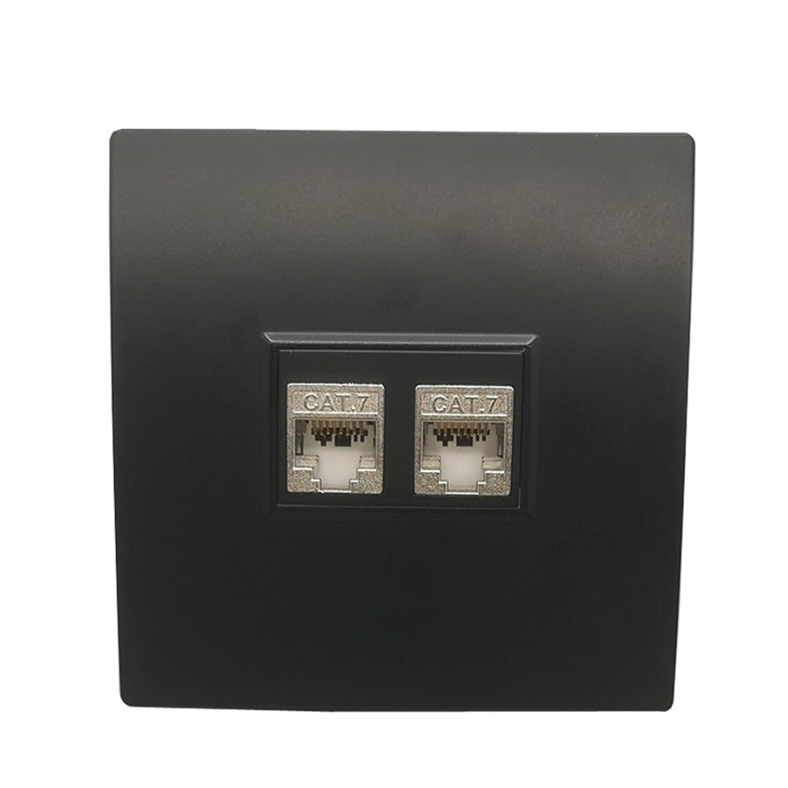Prise murale double LAN RJ45 CAT7 CAT6A (noire) Connecteur Gigabit Ethernet 10 Go(CAT7)