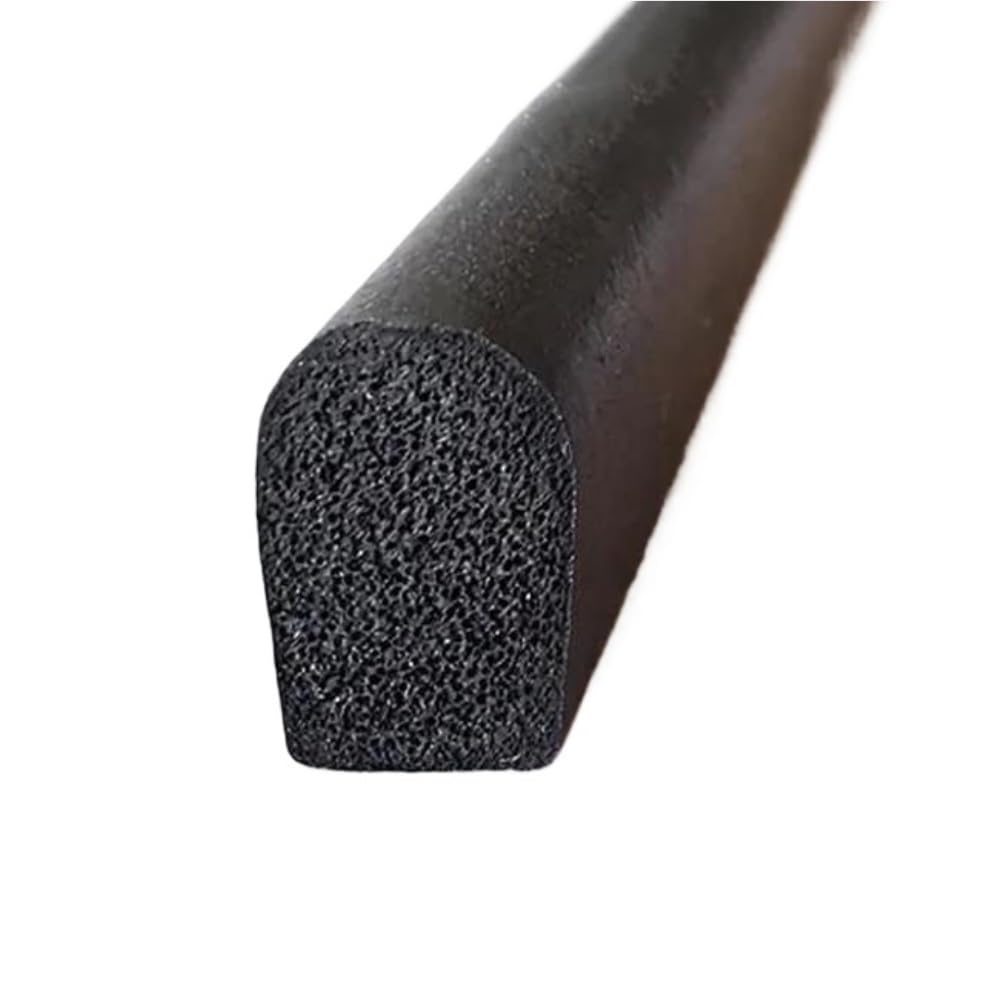 Junta de espuma for puerta y ventana en forma de D de 3 metros, tira adhesiva de esponja de caucho EPDM for insonorización y absorción de impactos.(8mm*16mm)
