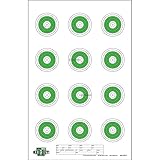 Red Dot Optics Style 10: Small Bore Rifle 50 Feet by EZ2C Targets | Paper Targets | High Visibility Firearms and Rifles Targets 11' x 17' (25 Count)