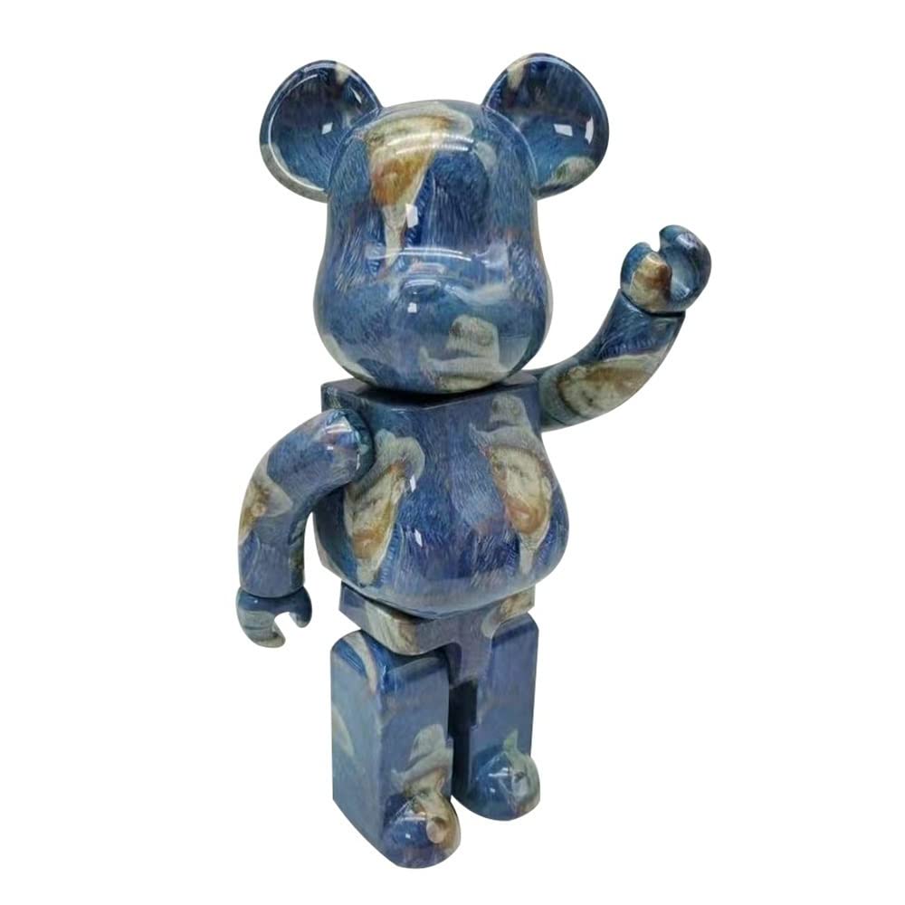 Hqdfcnm One Color 28Cm/11In Bearbrick 400% Blocks Bear Toy Sculpture Desktop Decoration