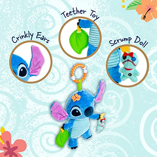 KIDS PREFERRED Disney Baby Lilo & Stitch - Stitch On The Go Activity Toy 12 Inches, Blue - Image 4