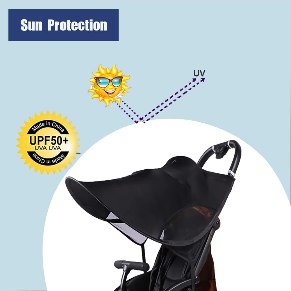 DIAGO Universal Sun Shade for Twin Pram with Baby Tub, UV