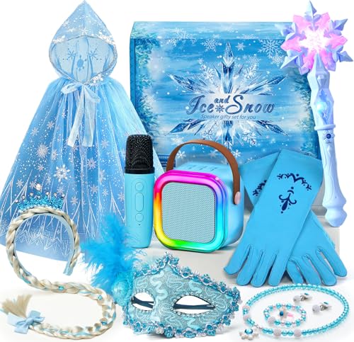Congelado Elsa Juguetes Niña 4 5 6 7 8 Años con Karaoke Infantil Bluetooth Microfonos & Elsa Capa & Varita Magica, Frozen Cantar Juguetes Regalo Niña para Cumpleaños Navidad Congelado Elsa Juguetes Niña 4 5 6 7 8 Años con Karaoke Infantil Bluetooth Microfonos & Elsa Capa & Varita Magica, Frozen Cantar Juguetes Regalo Niña para Cumpleaños Navidad