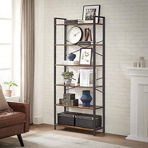 Vasagle ULLS082B01 6-Tier Tall Bookshelf, Large Bookcase thumb #3