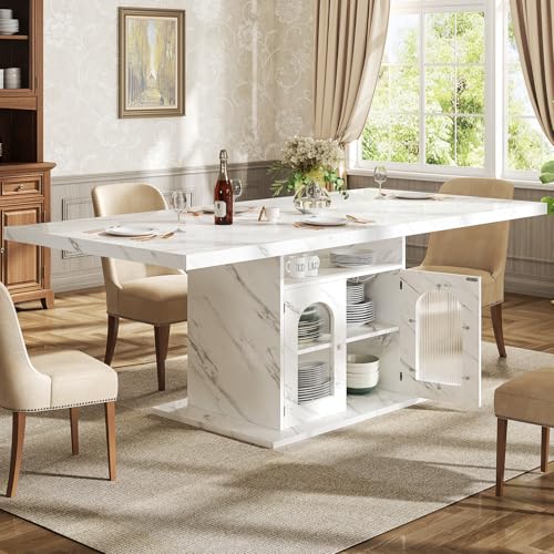 HSH Dining Table for 4–6, 63" Modern Kitchen Dining Room Table wi...