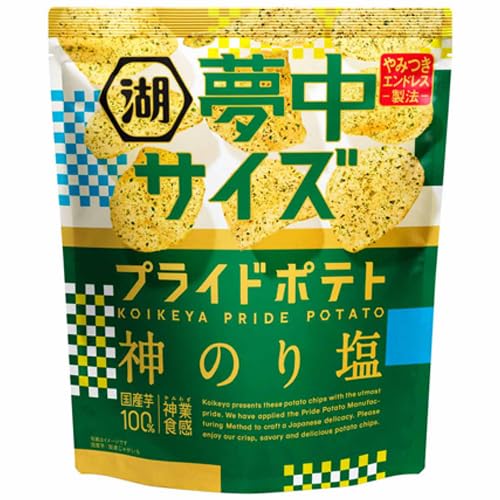 湖池屋 夢中サイズ 湖池屋プライドポテト 神のり塩 102g×12個 駄菓子/スナック菓子/スナック駄菓子/おやつ/ポテトチップス/じゃがいものサムネイル