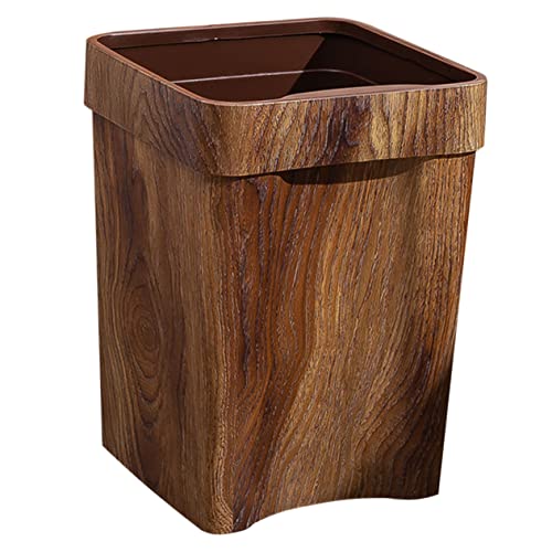 Caneca de basura rectangular de plástico 11L en color café