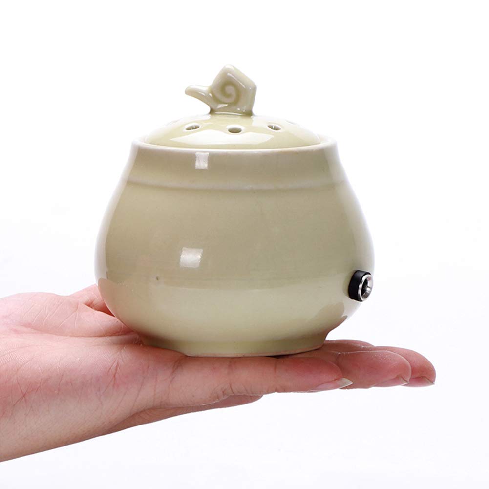 RXBFD Brûleur électronique d'encens de synchronisation, Température réglable Huile Essentielle Diffuseur de Parfum, Encensoir en Bois d'agar résineux, pour la Maison/Bureau/Yogo etc.