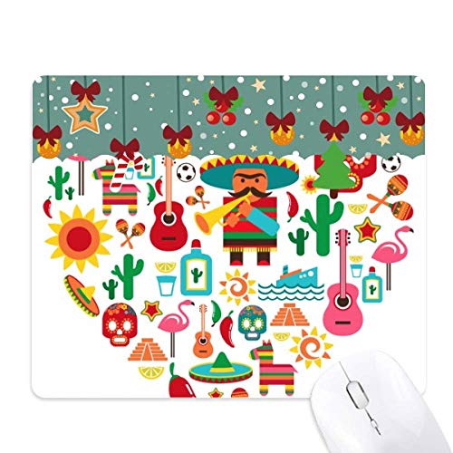 Tapis de souris de jeu Sombrero Sugar Skull mexicain grand format en caoutchouc