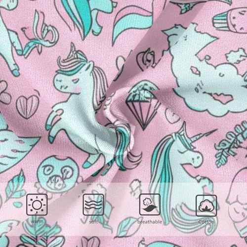 Cute Unicorns Pink Girl Panties Cute Girls Underwear Toddlers Cotton Fancy Briefs Underpants 2t3