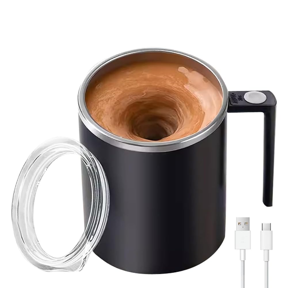 Hndhbfgrt Ideal for Coffee, Tea, Cocoa Self-Stirring for Coffee Mug for Hot and Cold Beverages, 12 Oz