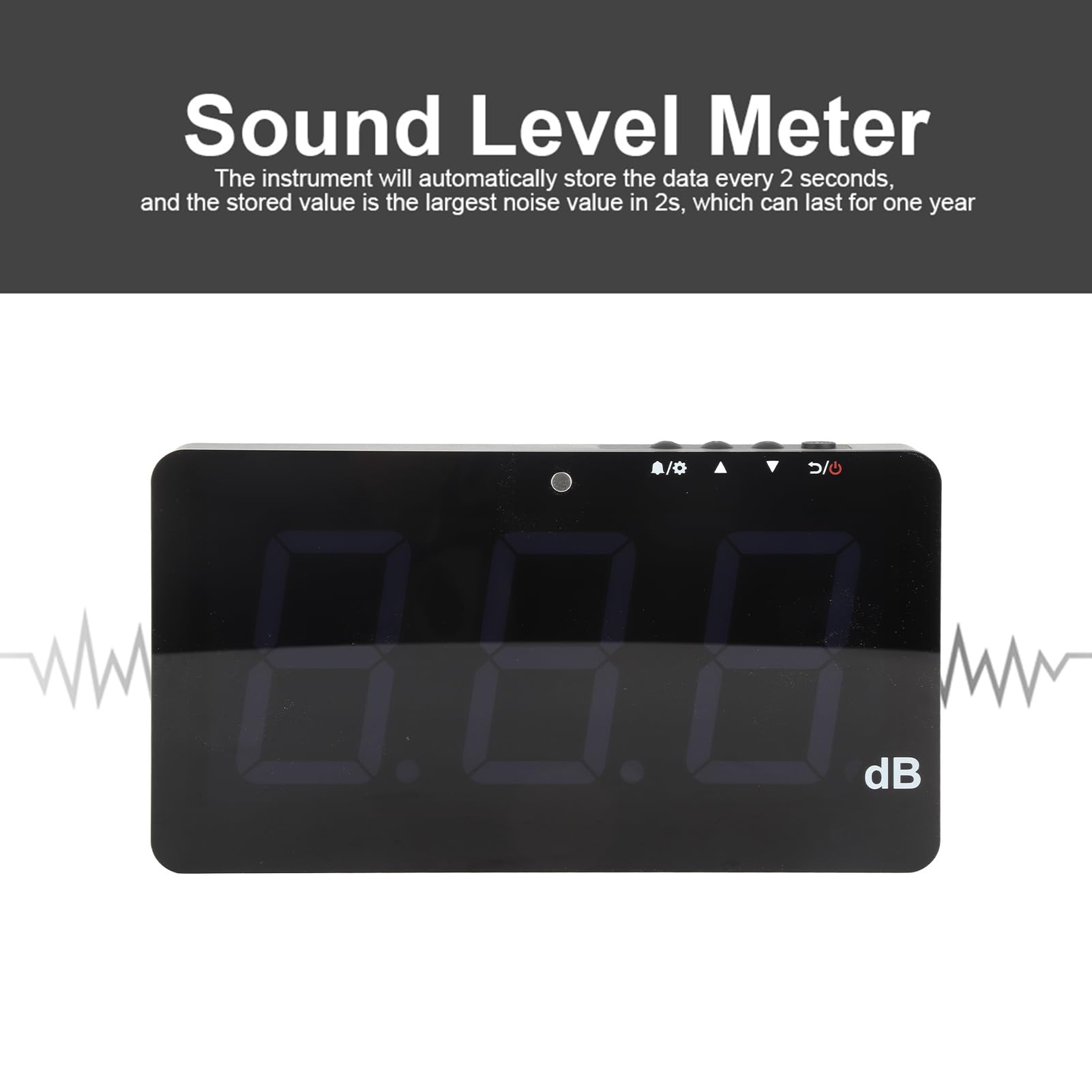 Sound Levels Meter, Digital Decibel Meter Wall Hanging Large LCD Display Noise Tester for Classroom, Studio, Home, Factory