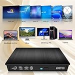 YOTUO External CD/DVD Drive, Portable USB 3.0 & USB-C CD RW Drive, DVD Player, DVD Burner for Laptop, Desktop, Compatible with Windows 7/8/10/11, Mac, MacBook Pro/Air, Linux (IDD029-2) - Image 4