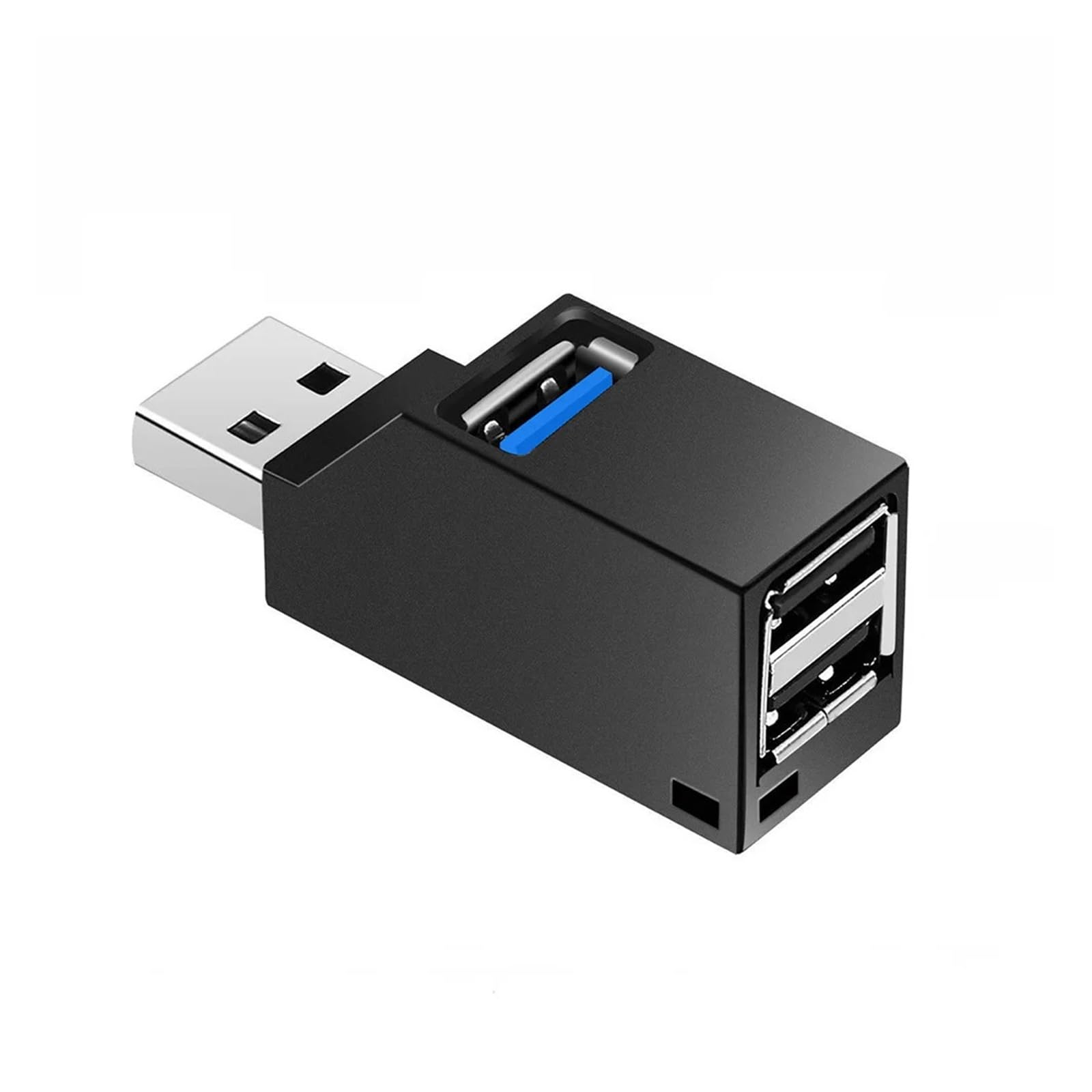 Adattatore hub USB a 3 porte ad alta velocità per PC (nero USB 2.0)